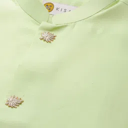 KISAH Men Green Kurta with Churidar image 3