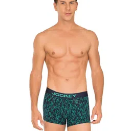 jockey Cotton Men's Printed Trunks (Fp23_Navy Blue_M), Medium image 4