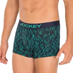 jockey Cotton Men's Printed Trunks (Fp23_Navy Blue_M), Medium image 2