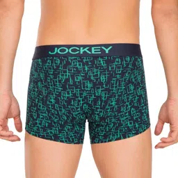 jockey Cotton Men's Printed Trunks (Fp23_Navy Blue_M), Medium image 3