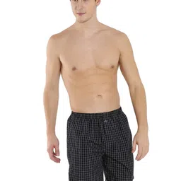 jockey Cotton Men's Checkered Boxers (1223_Black_XL), X Large image 4