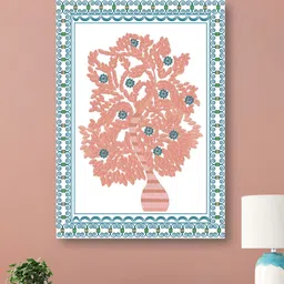 nestroots White & Pink 1 Piece Canvas Floral and Botanical Wall Paintings-image-52