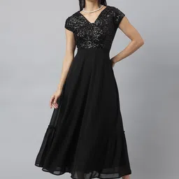 Latin Quarters Women Embellished Maxi Dress-image-28