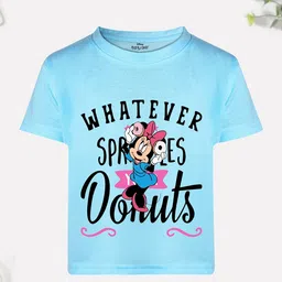 Disney By Miss and Chief Girls Minnie Mouse Printed Bio Finish Applique T-shirt-picture-17