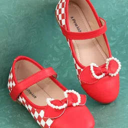 Pine Kids Bellies with Bow Applique & Velcro Closure - Red-picture-17