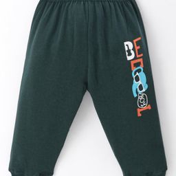 Tango Fleece and Woollen Full Length Pant with Text Print - Dark Green-picture-19