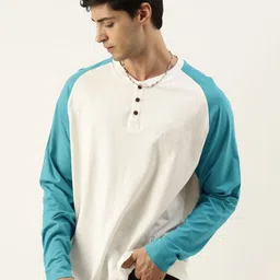 Maniac Round Neck Raglan Sleeves Cotton Oversized T-shirt-picture-29