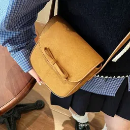 KPOP PU Sling Bag with Bow Detail-picture-21