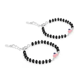 Paavni Unisex Kids 2 Sterling Silver Handcrafted Charm Bracelet-image-1