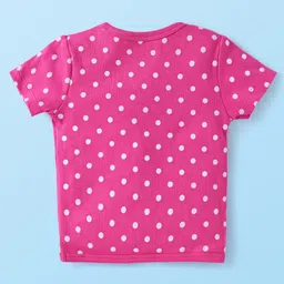 Babyhug 100% Cotton Knit Half Sleeves Front OpenVests with Floral & Polka Dots Print Pack of 3 - Pink Yellow & Mint Green image 3