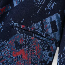 Rikidoos Full Sleeves Typography Printed Blazer image 3