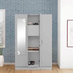 Godrej Interio Slimline 3-Door Steel Almirah, Royal Ivory (1-Year Warranty, 1 Locker)-picture-12