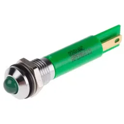 RS PRO Green Panel Mount Indicator 220V AC, Mounting Hole Size 8 mm, IP Rating IP67, Model No 8462825-picture-13