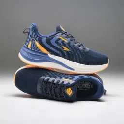 Asian Men's POWERPLAY-34 Navy & Yellow Running Shoes-image-51