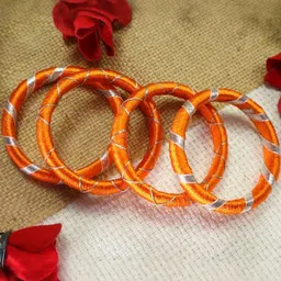 Kamule Orange Plastic Bangle image 3