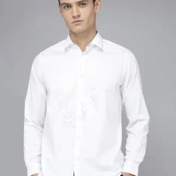 The Bear House White Slim Fit Printed Shirt-picture-41