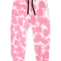 Peter England Girls Pink & White Tie Dye Joggers-picture-26