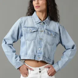 showoffff SHOWOFF Blue Regular Fit Denim Jacket-picture-15