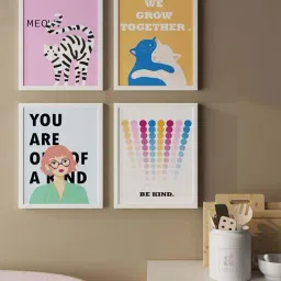 Art Street Motivational Poster We Grow Together, Be Kind Prints For Wall Art - Set of 4-image-67
