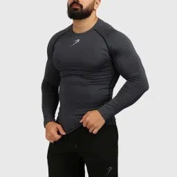 FUAARK Grey Skinny Fit Sports T-Shirt-picture-17