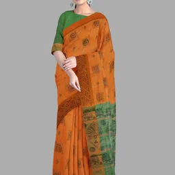 The Chennai Silks Ethnic Motifs Printed Saree-image-1