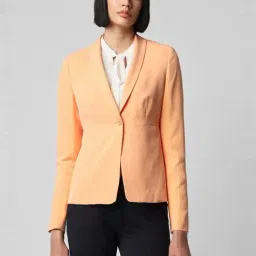Van Heusen Peach Regular Fit Blazer-picture-32