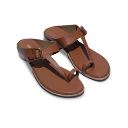 Koblerr Women Buckle Strap T-Toe Sandals image 4
