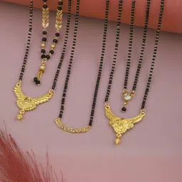 Bhanu diam Gold-Plated Brass Mangalsutra-picture-32