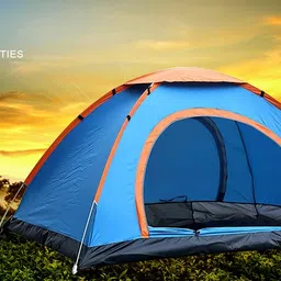 nikrim Nikrim™4 Person Tent for Picnic,Hiking,Camping Portable Waterproof Outdoor Tent House with Cover Bag (Multicolor) image 5