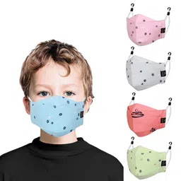 cenwell Kids 3D Mask Reusable, Washable, Breathable & Comfortable Stylish Face Mask with Adjustable Earloops for Boys Girls Children Gift, Cute Designer Fabric Mask image 1