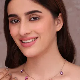 ToniQ Gold-Plated Rhinestone Studded Necklace-picture-33