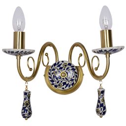 Fos Lighting Blue & Gold-Toned Textured Metal Contemporary Abstract Shaped Shaped Wall Lamp-picture-40
