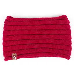BHARATASYA Ribbed Acrylic Wool Headband Earwarmer - Maroon-picture-23