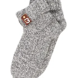 BHARATASYA  Heathered  Detailed Winter Socks - Grey-picture-7