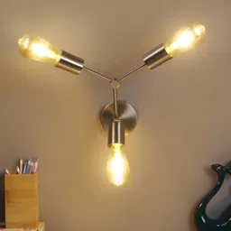 De Maison Decor Salcia Silver Artsy Triple Wall light by Décor de Maison in Pewter Finish-image-53