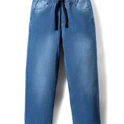 Pine Kids Denim Woven Full Length Washed Jeans - Light Blue-picture-26