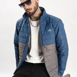ADRO Men Colourblocked Windcheater Bomber Jacket image 5