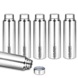 Classic Essentials Hydrate Silver-Toned 6 Pieces Stainless Steel Water Bottle 1L-image-94