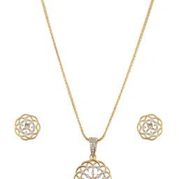 Saraf RS Jewellery Cubic Zircon-Studded Jewellery Set image 2