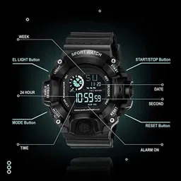 SELLORIA Men Dial & Bracelet Style Straps Digital Multi Function Watch SK_BLK_01 image 4