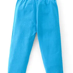 Babyhug Cotton Lycra Full Length Leggings With Heart & Floral Print Pack Of 3 - Multicolor image 3