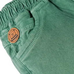 Little Kangaroos Denim Woven Full Length Solid Coloured Jeans With Patch - Mint image 3