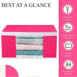 AMAK INC Pink Fabric Multi-Utility Wardrobe Organisers image 3