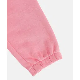 MINI KLUB Cotton Knit Solid Joggers - Pink image 5