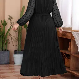 sztori Plus size occaion Bishop Sleeve Wrap Maxi Dress image 3