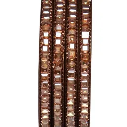 TAJ BRIDAL STORE Women Set Of 4 Kundan-Studded Rajasthani Kundan Bangle image 2