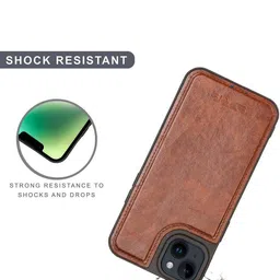 SPRIG Unisex Leather iPhone 14 Plus Impact Resistant Back Case image 3