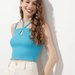 DressBerry Sweet Fling Tie-n-Rib Crop Top-image-4