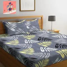 Klotthe Printed Multicolor 210 TC Cotton Blend King 2 Bed Sheets with 4 Pillow Covers-picture-27