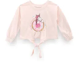 U.S. Polo Assn. Kids Pink Cotton Printed Full Sleeves T-Shirt-picture-41